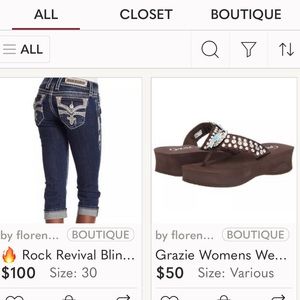 Rock Revival Womens Biing Capri Jeans and Grazie Sandals